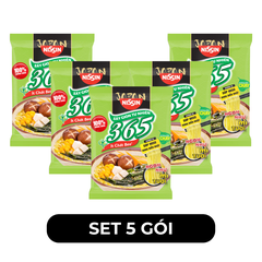 NISSIN - Mì Không Chiên 365 hương vị Súp Miso Rong Biển Nhật - Mì không chiên 365/ Mì gói 365/ Mì Healthy 365 - 66g/gói - 00366