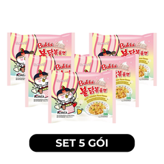 SAMYANG - Mì khô gà cay Samyang hương vị Gà cay Cream Carbonara, Mì gà cay Cream Carbonara Samyang - 140g/gói - 00424