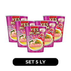 THIEN HUONG FOOD - THIEN HUONG FOOD - Hủ tiếu mì ly Yes Mom (có cây xúc xích thật) hương vị Thịt bằm, Hủ tiếu Yes Mom ly - 79.2g/ly - 00766