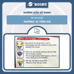 COLUSA - Mì Miliket hương vị Tôm gà, Miliket mì tôm gà Miliket, Mì ăn liền Miliket, Mì gói Miliket - 65g/gói - 00811