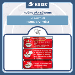 ACECOOK - Mì lẩu Thái Tôm, Mì ăn liền lẩu thái Tôm, Mì lẩu Thái hương vị Tôm, Mì Thế giới mì Acecook - 81g/gói - 00031