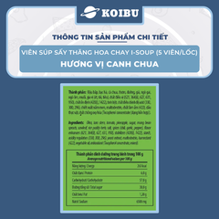 NFC - Viên súp sấy thăng hoa I-Soup hương vị Canh chua chay, Canh chua I-Soup, Canh ăn liền I Soup - 50g/lốc - 00725