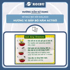 ACECOOK - Mì rau bó xôi Dalago hương vị Bắp bò hầm Actiso, Mì Dalago bắp bò hầm Atiso, Mì rau củ - 84g/gói - 00016