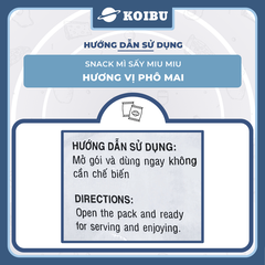 HONG HUNG - Mì sấy Miu Miu hương vị Phô mai, Snack mì MiuMiu phô mai ăn liền, Mì trẻ em Miu Miu - 20g/gói - 00071