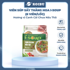 NFC - Viên súp sấy thăng hoa I-Soup hương vị Cải chua nấu thịt, Canh cải chua I Soup, Canh ăn liền - 78g/lốc - 00728