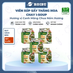 NFC - Viên canh ăn liền sấy thăng hoa I-Soup hương vị Canh măng chua nấm hương ISoup ăn liền - 35g/lốc - 00089