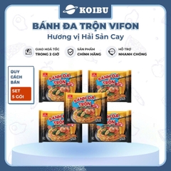 VIFON - Bánh đa trộn Vifon hương vị hải sản cay, bánh đa trộn hải sản cay Vifon, bánh đa ăn liền - 60g/gói - 00879