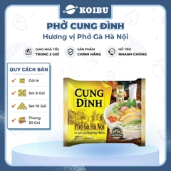 AFOTECH - Phở Cung Đình hương vị Phở gà Hà Nội, Phở gà Cung Đình, Phở bò Hà Nội Cung Đình ăn liền - 68g/gói - 00313