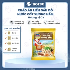ASIAFOODS - Cháo dinh dưỡng nước cốt xương hầm Gấu đỏ hương vị Thịt gà, Cháo thịt gà Gấu đỏ ăn liền - 57g/gói - 00713