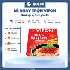 VIFON - Mì khay trộn Vifon hương vị Spaghetti (có gói xốt Saghetti), Mì xào spaghetti Vifon khay - 90g/khay - 00242