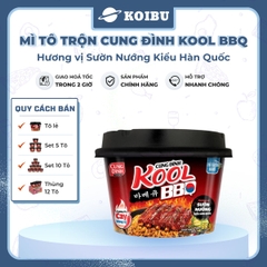 AFOTECH - Mì TÔ trộn Cung Đình Kool hương vị BBQ sườn nướng kiểu Hàn Quốc - Tô Cung Đình Kool BQQ sườn nướng kiểu Hàn Quốc - Cung Đình Kool Tô Mì ăn liền Micoem - 105g/tô - 00322