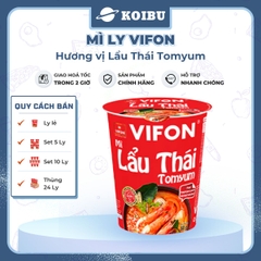 VIFON - Mì ly Vifon hương vị Lẩu Thái Tomyum - Mì ly vị lẩu Thái Tomyum, Mì lẩu Thái Tomyum ly 60g - 60g/ly - 00231