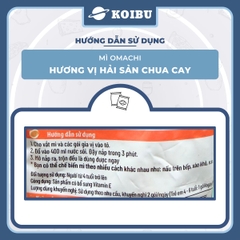 MASAN - Mì khoai tây Omachi vị Hải sản Chua Cay, mì Omachi ăn liền, mì hải sản, mì khoai tây ăn liền - 80g/ly - 00509
