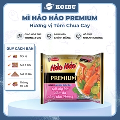 ACECOOK - Mì Hảo Hảo Premium hương vị Tôm chua cay, Mì tôm chua cay Hảo Hảo, Mì ăn liền Hảo Hảo - 86g/gói - 00842