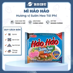 ACECOOK - Mì Hảo Hảo hương vị Sườn Heo Tỏi Phi - Mì ăn liền Hảo Hảo sườn heo tỏi phi (Hảo Hảo gói xanh dương) - 73g/gói - 00002