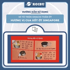 MASAN - Mì tô trộn Omachi Thần Ớt hương vị Cua xốt ớt Singapore, mì Omachi tô trộn cua xốt ớt Singapore - 96g/tô - 00808