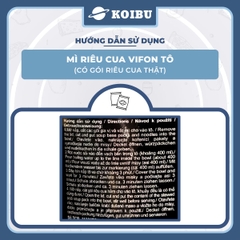 VIFON - Mì Vifon tô riêu cua thật, Vifon tô thịt thật Riêu cua Vifon, mì tô riêu cua Vifon thịt thật - 90g/tô - 00583