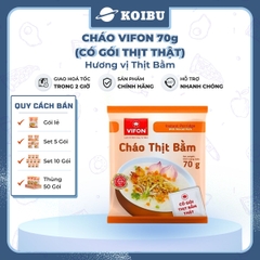 VIFON - Cháo Vifon 70g hương vị Thịt bằm (có gói thịt bằm thật), Vifon Cháo thịt bằm Vifon ăn liền - 70g/gói - 00154