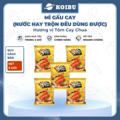 ASIAFOODS - Mì Gấu Cay hương vị Tôm cay chua, Mì Gấu Cay tôm chua cay, Mì Gấu Đỏ tôm chua cay sợi dẹt - 82g/gói - 00847