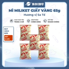 COLUSA - Mì Miliket giấy vàng gói 65g hương vị Sa tế, Mì sa tế gói giấy vàng Miliket, Mì giấy Miliket - 65g/gói - 00843