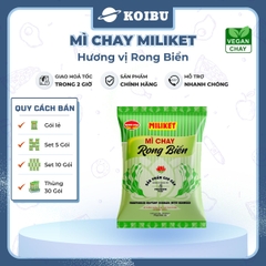COLUSA - Mì chay Miliket hương vị Rong biển, Mì chay rong biển Miliket, Mì Miliket chay rong biển - 75g/gói - 00585