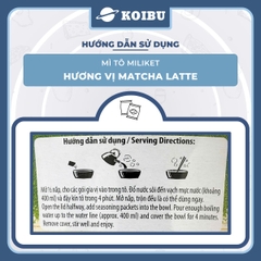 COLUSA - Mì trộn Miliket Matcha xốt kem, Mì gói Miliket trộn Matcha sốt kem, Mì trộn Colusa Trà xanh - 90g/tô - 00036