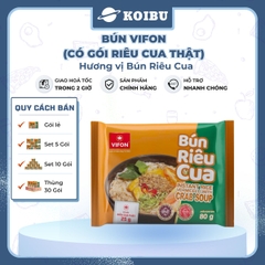 VIFON - Bún Vifon hương vị Bún riêu cua (có cua thật), Bún riêu Vifon, Vifon bún riêu cua Vifon - 80g/gói - 00143