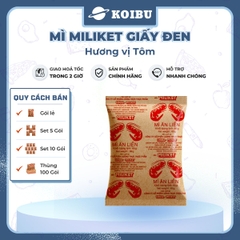 COLUSA - Mì Miliket gói giấy đen hương vị Tôm, Mì tôm gói giấy đen Miliket, Mì giấy Miliket Colusa - 65g/gói - 00090