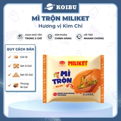 COLUSA - Mì trộn Miliket hương vị Kim chi, Mì trộn kim chi Miliket, Mì Miliket trộn kim chi ăn liền- 117g/gói - 00552