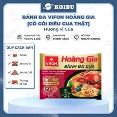 VIFON – Bánh Đa Hoàng Gia hương vị cua (có gói riêu cua thật) - Bánh Đa Cua Hoàng Gia - 120g/gói - 00140