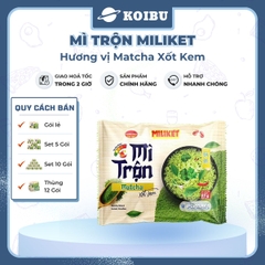 COLUSA - Mì trộn Miliket Matcha xốt kem, Mì gói Miliket trộn Matcha sốt kem, Mì trộn Colusa Trà xanh - 117g/gói - 00080