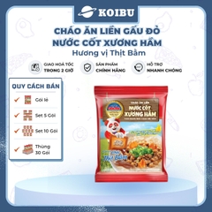 ASIAFOODS - Cháo dinh dưỡng nước cốt xương hầm Gấu đỏ hương vị Thịt bằm, Cháo thịt bằm Gấu đỏ ăn liền - 57g/gói - 00712