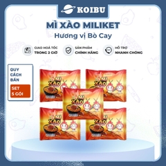 COLUSA - Mì xào Miliket hương vị Bò cay, Miliket Mì xào ăn liền Miliket, Mì trộn Bò cay Miliket