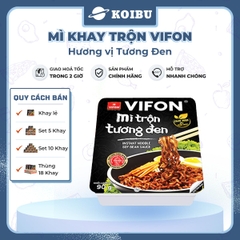 VIFON - Mì khay trộn Vifon hương vị Tương đen (có gói xốt Tương đen), Mì xào tương đen Vifon khay - 90g/khay - 00240