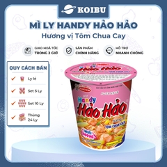 ACECOOK - Mì ly Handy Hảo Hảo hương vị Tôm chua cay, Mì ly Hảo Hảo tôm chua cay, Mì tôm chua cay ăn liền - 67g/ly - 00017