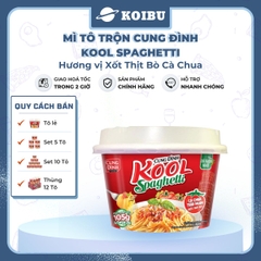 AFOTECH - Mì TÔ trộn Cung Đình Kool Spaghetti hương vị xốt cà chua bò bằm - Tô Cung Đình Kool spaghetti xốt bò bằm - Cung Đình Kool Tô Mì ăn liền Micoem - 105g/tô - 00320