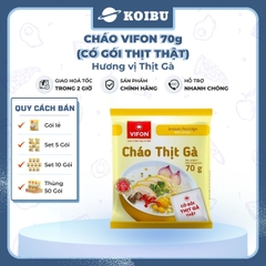 VIFON - Cháo Vifon 70g hương vị Thịt gà (có gói thịt gà thật), Vifon cháo gà Vifon, Cháo ăn liền Vifon - 70g/gói - 00153