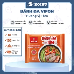 VIFON - Bánh đa Vifon hương vị Tôm, bánh đa tôm Vifon, bánh đa Vifon vị tôm, bánh đa Vifon ăn liền - 60g/gói - 00138