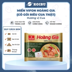 VIFON - Miến Hoàng Gia hương vị Cua (có gói riêu cua thật), Miến cua Hoàng Gia, Miến cua Vifon - 105g/gói - 00184