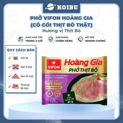 VIFON - Phở Thịt bò Hoàng Gia (có gói thịt bò thật), Phở Hoàng Gia Thịt bò, Phở bò Vifon Hoàng Gia - 120g/gói - 00176