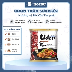 ACECOOK - Mì trộn Udon Sưkisưki hương vị Bò xốt Teriyaki, Mì Udon Sưki Sưki trộn, Mì udon Suki Acecook - 82g/gói - 00037