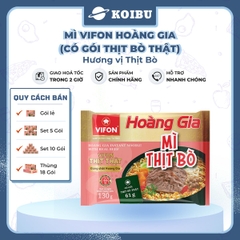 VIFON - Mì Hoàng Gia hương vị Thịt Bò (có gói thịt bò thật), Mì thịt bò ăn liền Vifon Hoàng Gia - 130g/gói - 00214