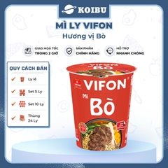 VIFON - Mì ly Vifon hương vị Bò - Mì ly ăn liền vị Bò Vifon, Vifon mì ly hương vị Bò 60g - 60g/ly - 00228