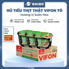 VIFON - Hủ tiếu thịt thật tô Vifon Sườn heo, Hủ tiếu sườn heo thịt thật Vifon tô hủ tiếu ăn liền - 90g/tô - 00415