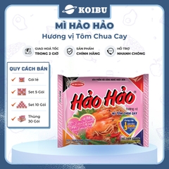 ACECOOK - Mì Hảo Hảo hương vị Tôm chua cay - Mì ăn liền Hảo Hảo tôm chua cay - 75g/gói - 00005
