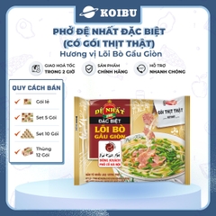 ACECOOK - Đệ Nhất phở đặc biệt lõi bò gầu giòn (có gói thịt thật), phở bò Đệ Nhất lõi bò gàu giòn, phở ăn liền Đệ Nhất - 108g/gói - 00514