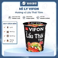 VIFON - Mì ly Vifon hương vị Lẩu Thái Tôm - Mì lẩu Thái Tôm ly ăn liền, Mì Vifon ly vị lẩu Thái Tôm - 60g/ly - 00232