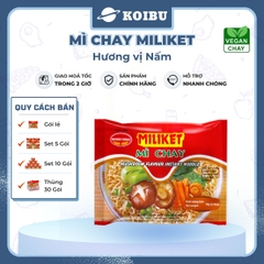 COLUSA - Mì chay Miliket gói vị Nấm, Mì chay nấm Miliket, Mì Miliket chay hương vị nấm, Mì giấy Miliket - 70g/gói - 00094