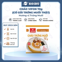 VIFON - Cháo Vifon 70g hương vị Trứng muối (có gói trứng muối thật), Vifon Cháo trứng muối Vifon - 70g/gói - 00157