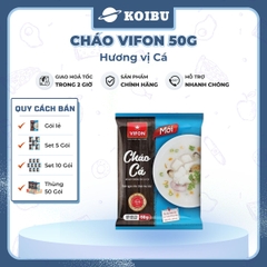 VIFON - Cháo Vifon 50g hương vị Cá, Vifon Cháo cá Vifon Cháo ăn liền Vifon, Cháo Vifon gói nhỏ - 50g/gói - 00150